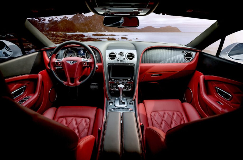 a closeup of an interior of a car